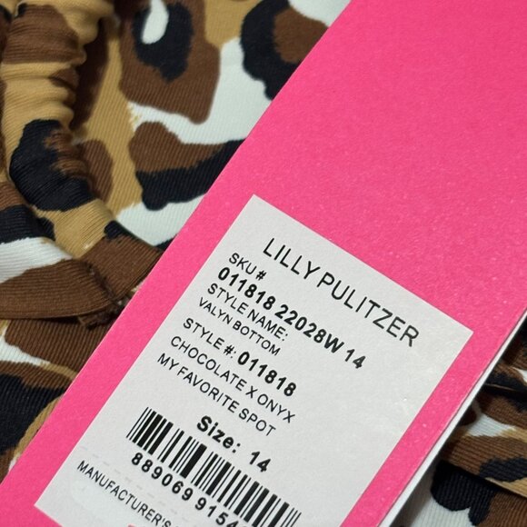 Lilly Pulitzer Leopard Print Bikini Swimsuit Set Size 14 My Favorite Spot NWT - Picture 4 of 4